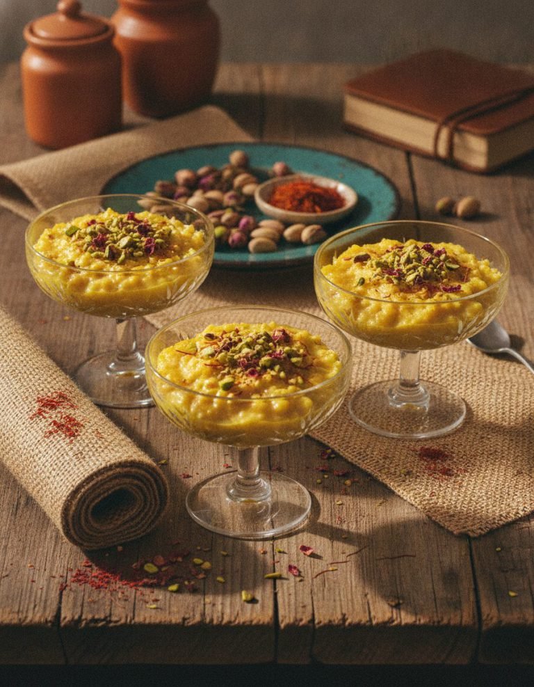 Saffron Rice Pudding with Pistachio