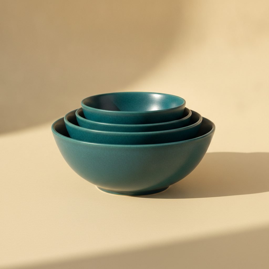 Teal Ceramic Bowl Set
