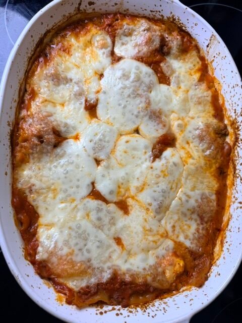 Lasagna with Feta, Ricotta & Parmesan